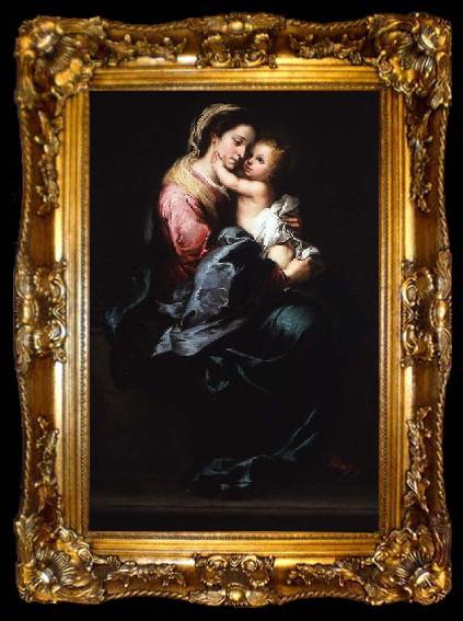 framed  Bartolome Esteban Murillo Virgin and Child, ta009-2